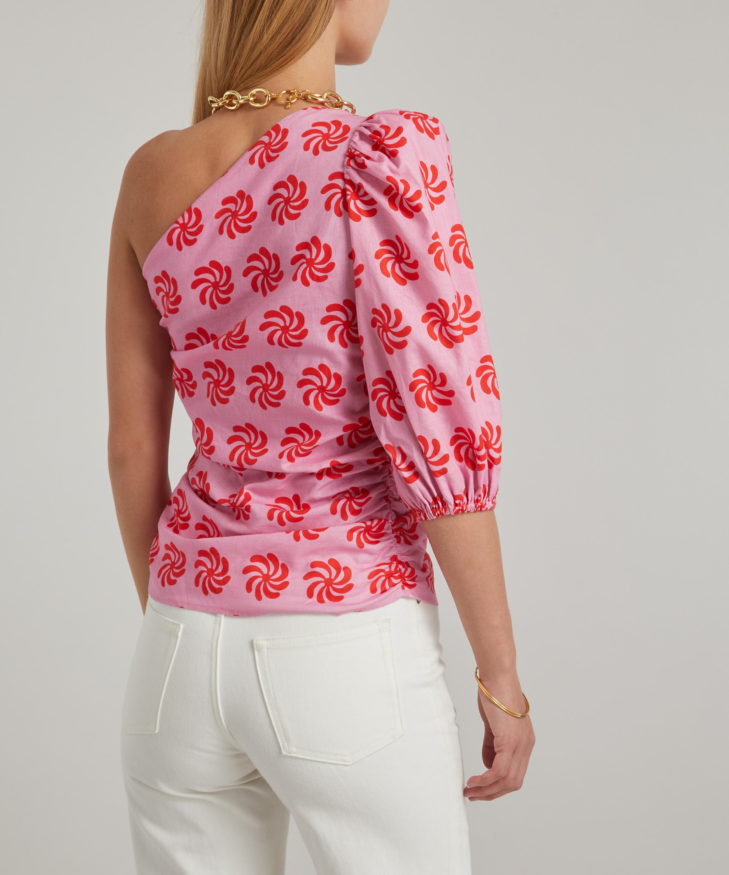 KITRI - Athena Pink Geo Floral Top image number 3