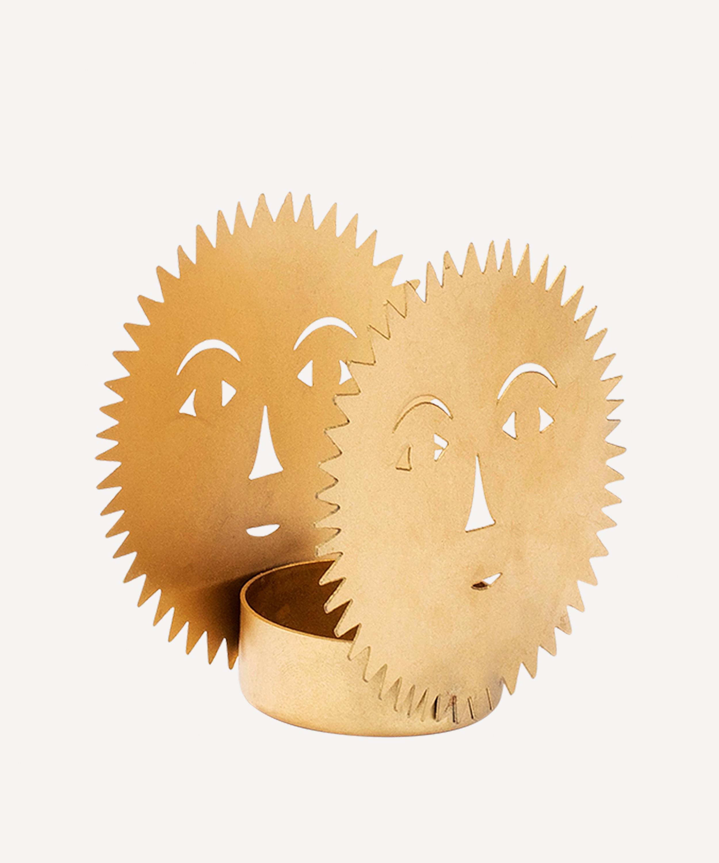 Anna + Nina - Golden Sun Tea Light Holder image number 0