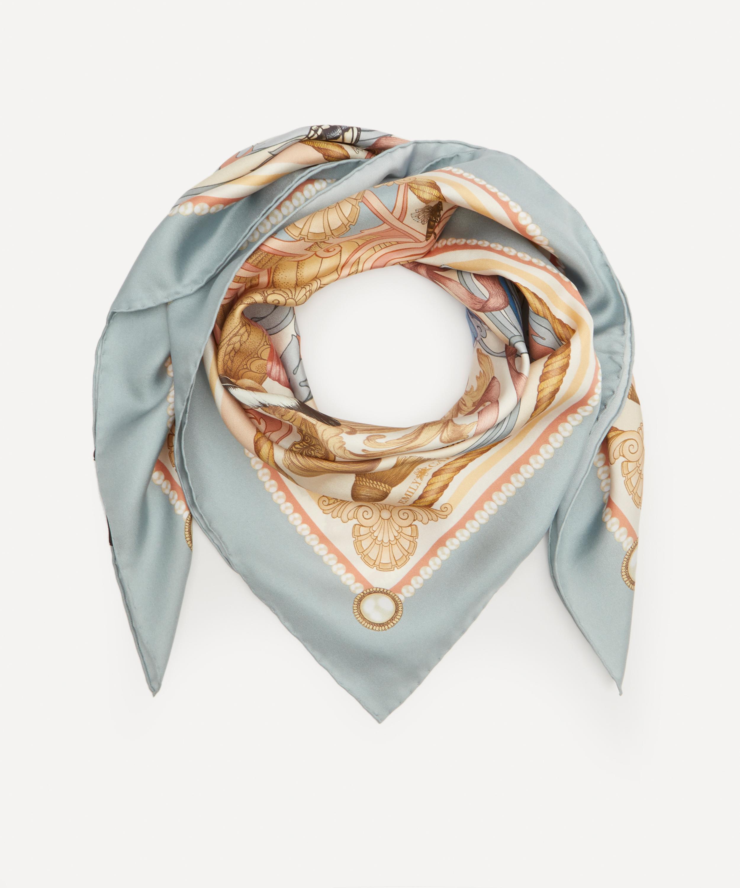 Her Shop Baroque Style Silk Shawl Wraps Scarf