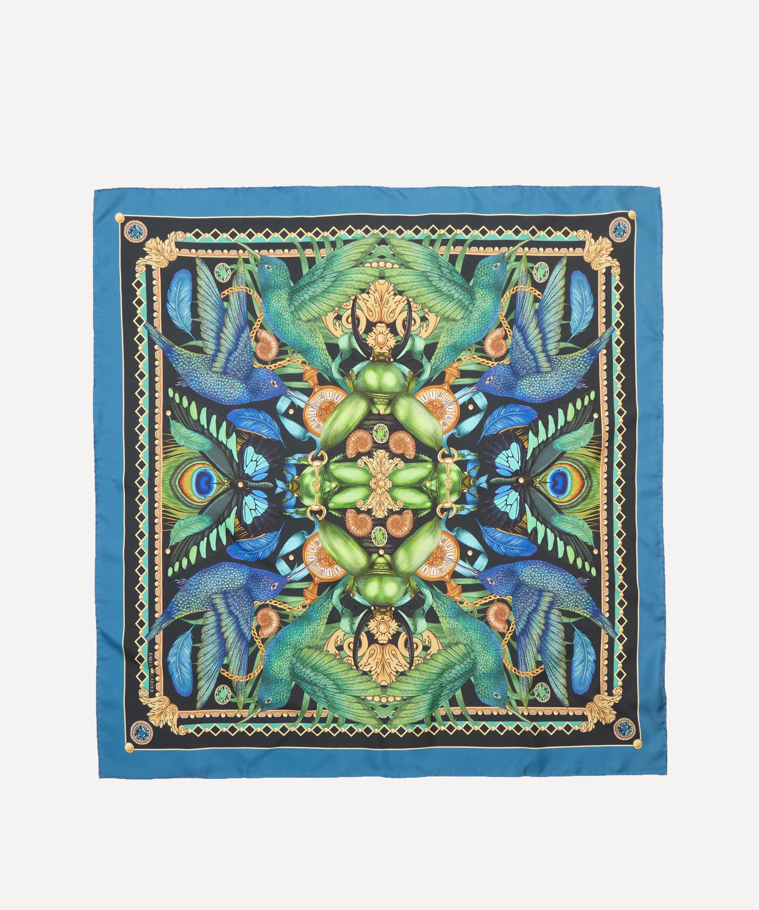 Emily Carter - The Iridescent Hummingbird Silk Scarf image number 1