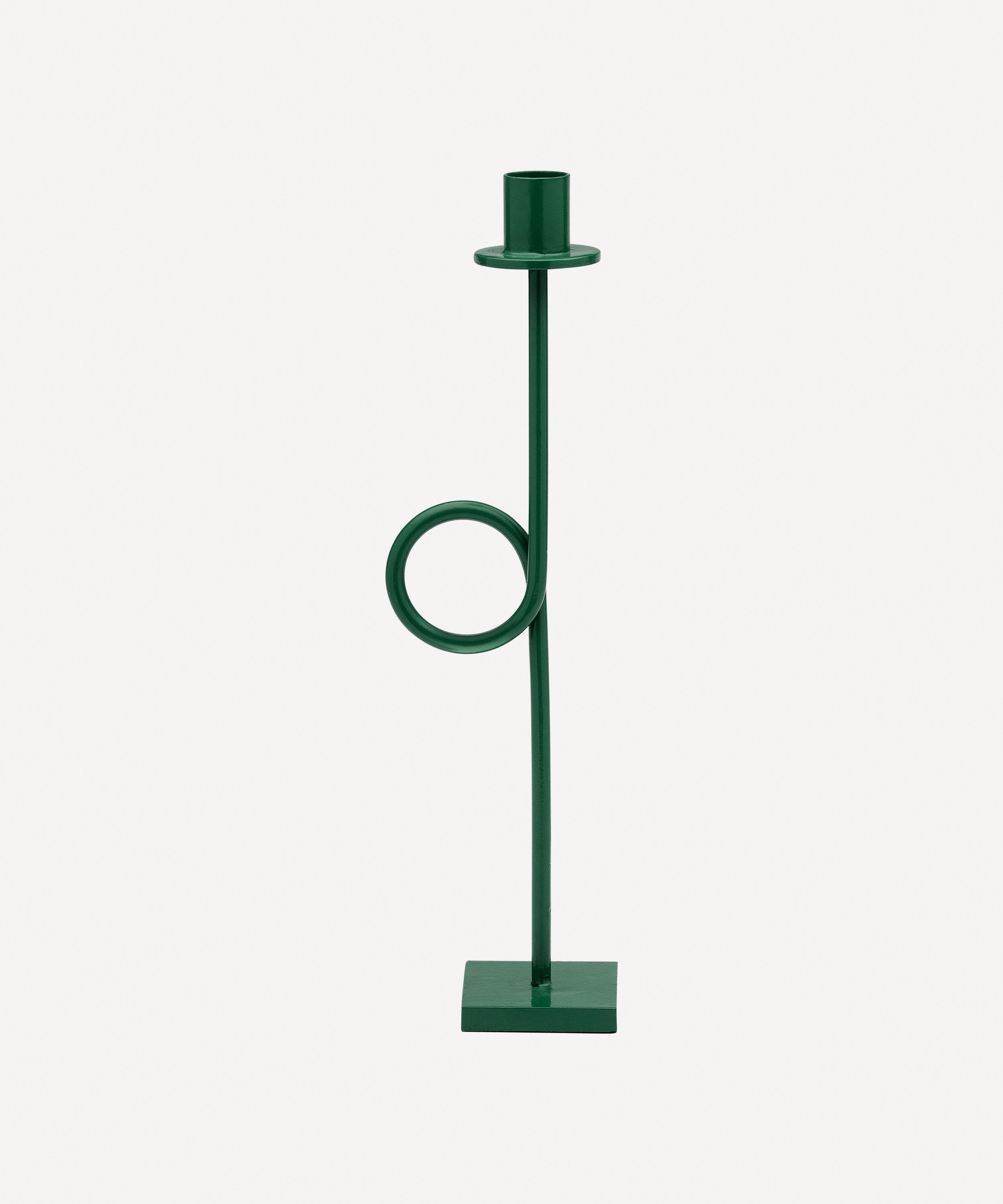 Anna + Nina Forest Green Loop Candle Holder Liberty