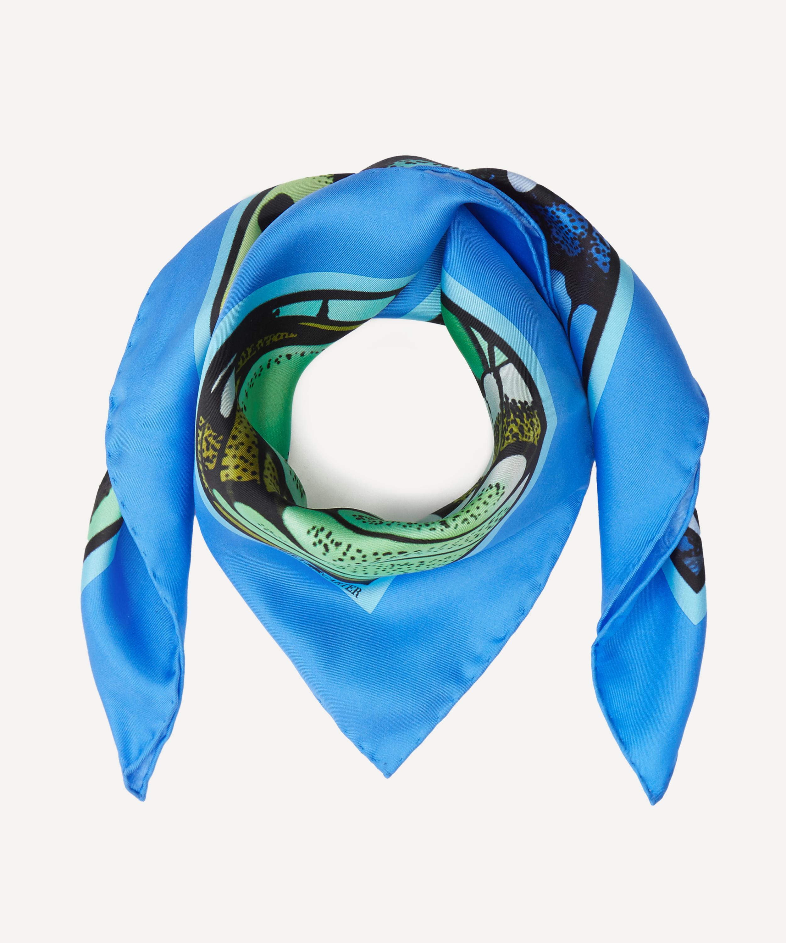 Blue butterfly scarf