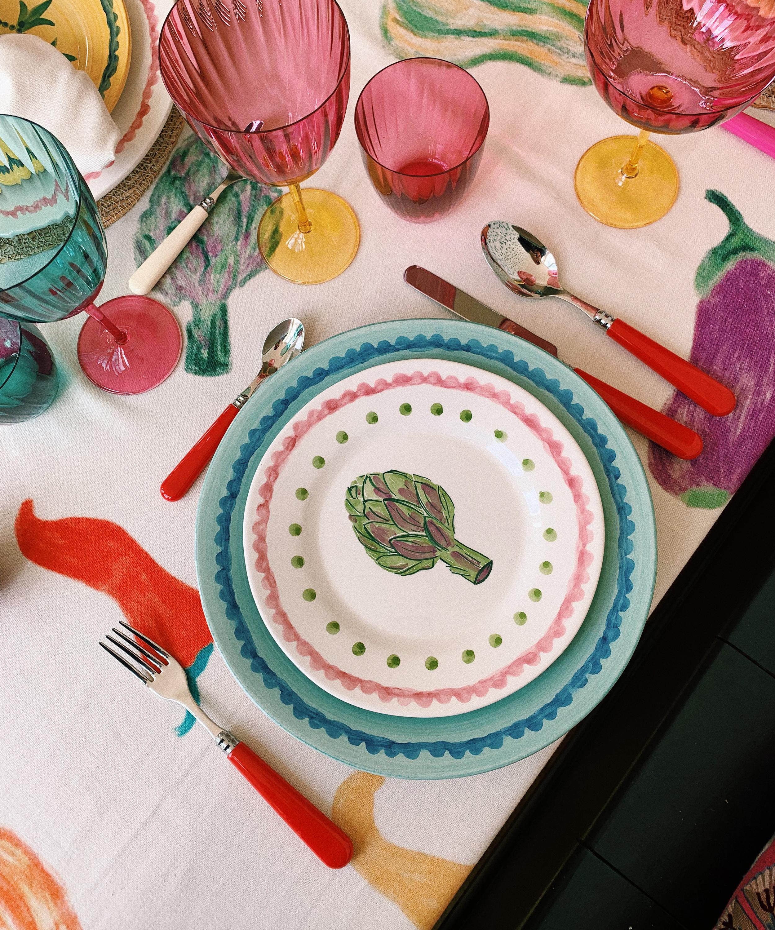 Anna + Nina - Artichoke Ceramic Breakfast Plate image number 1