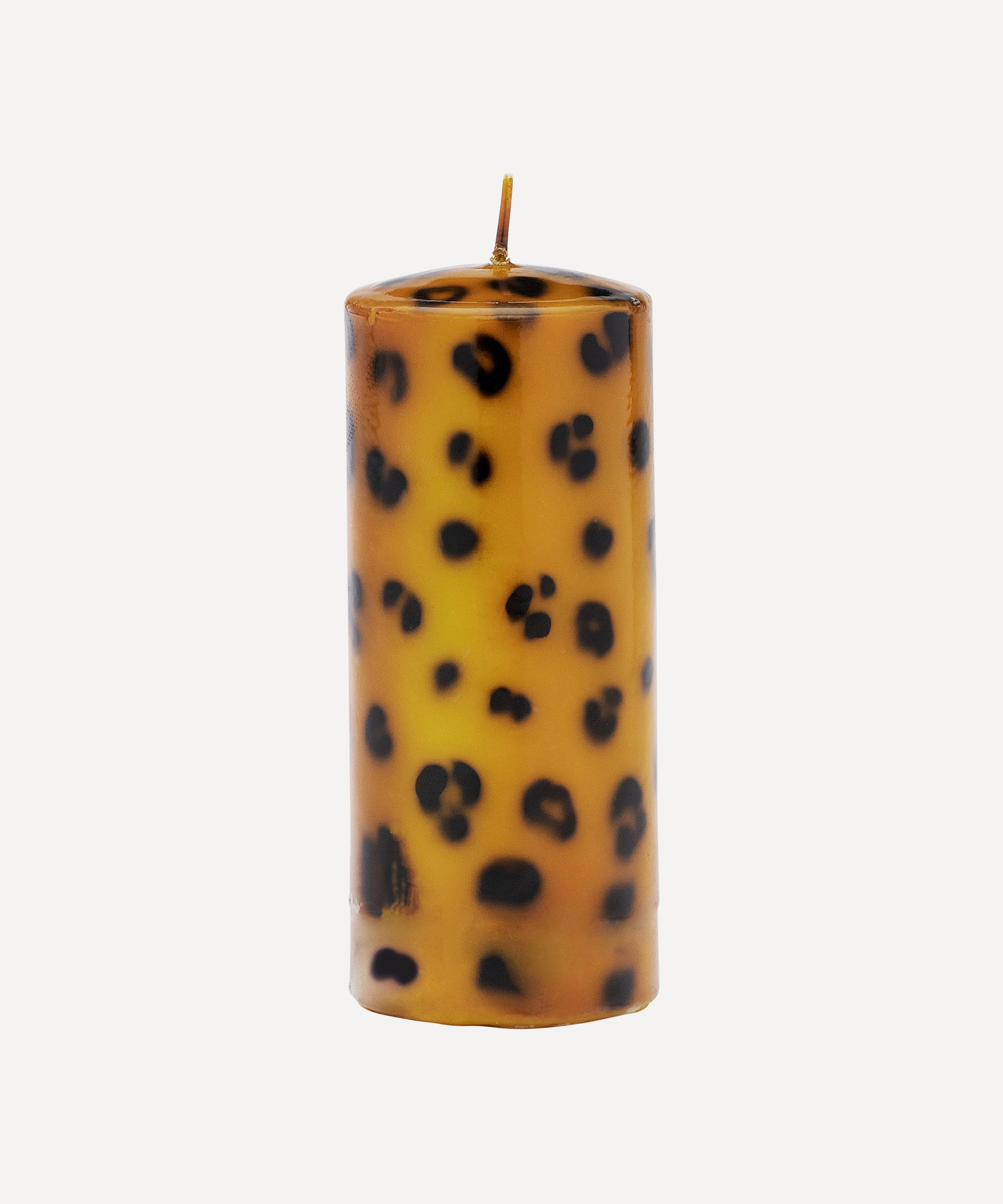Anna + Nina - Large Leopard Print Pillar Candle image number 0