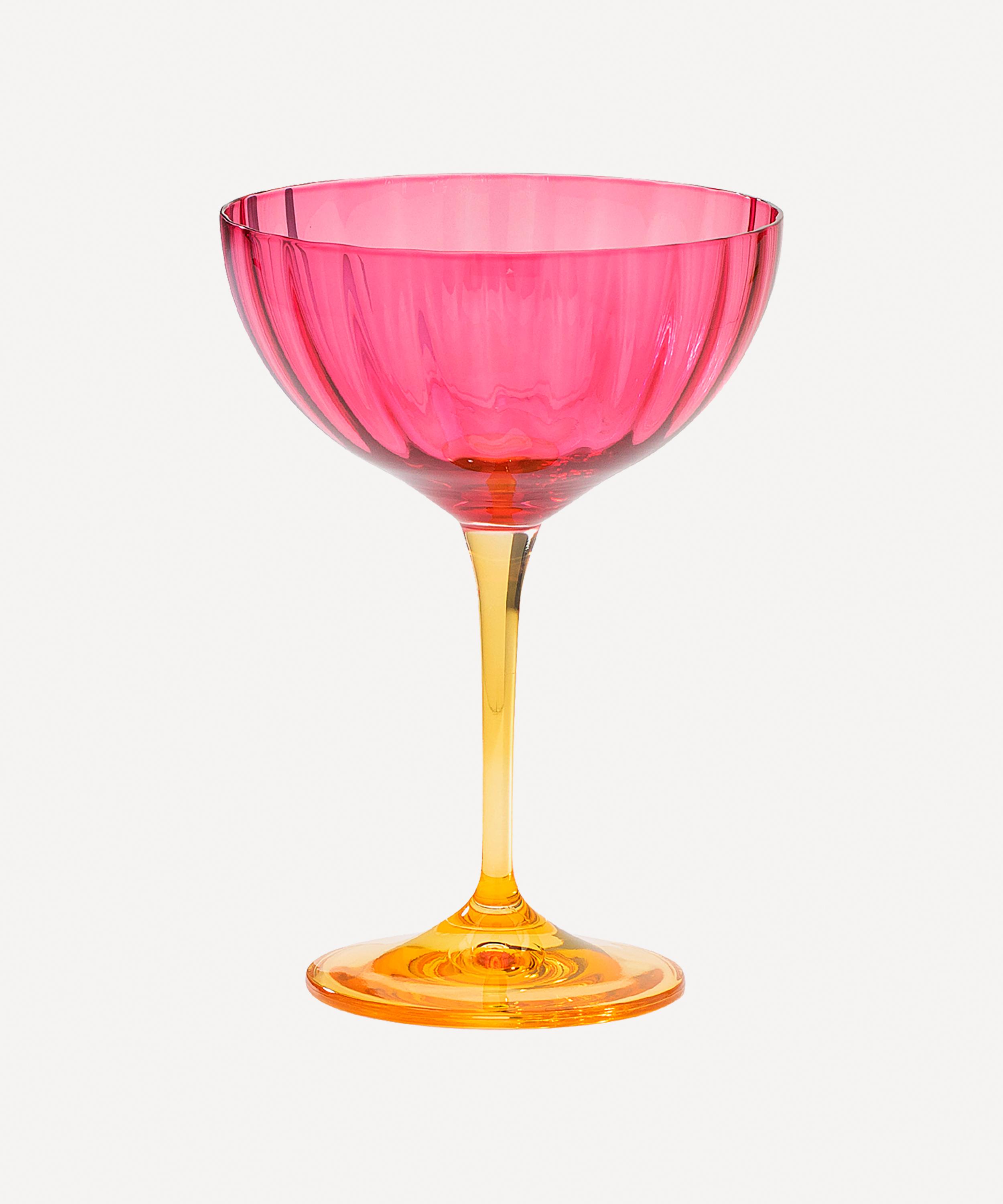 Anna + Nina - Jazzy Pink Champagne Glass image number 0