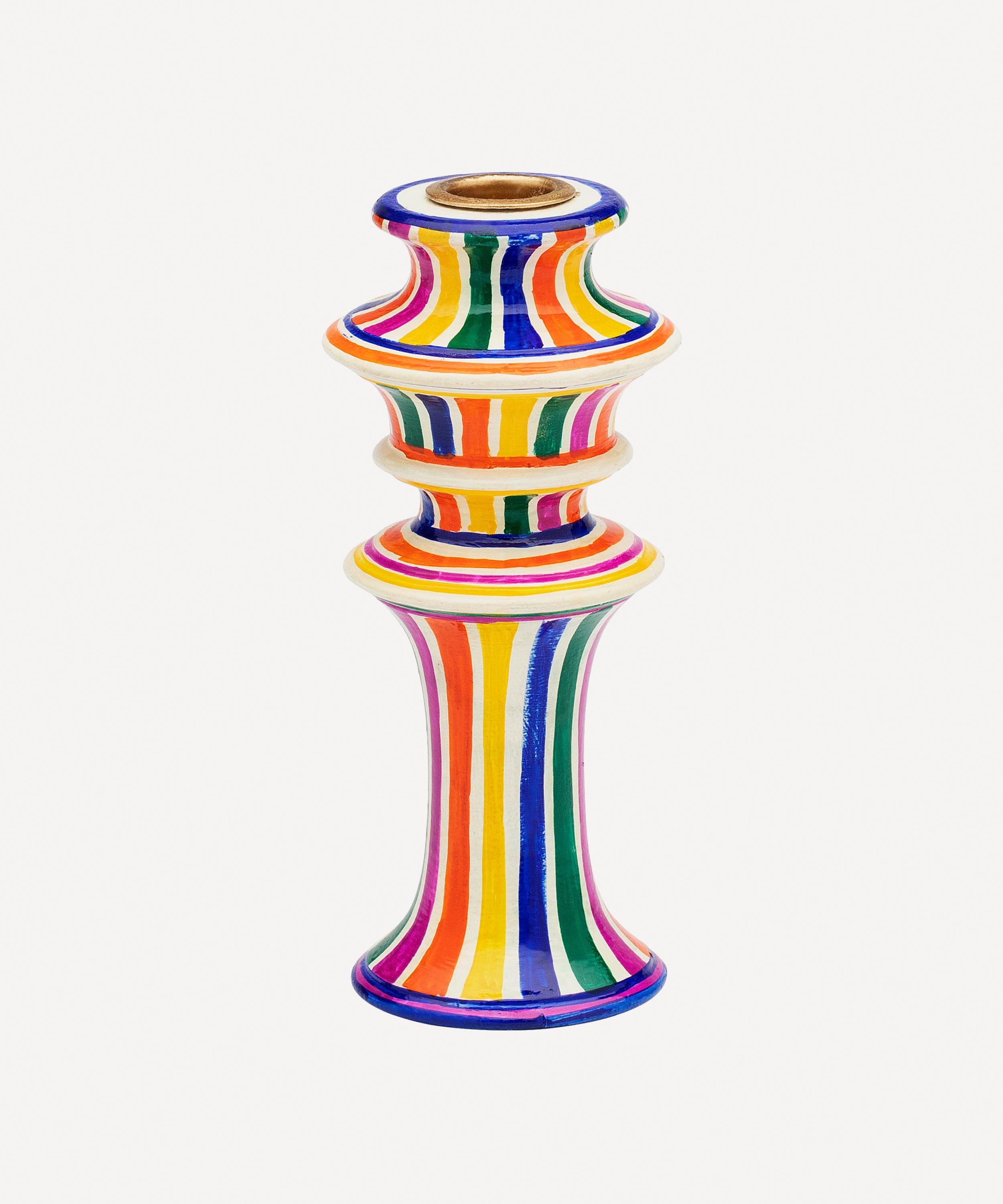 Anna + Nina - Groovy Striped Candle Holder image number 0