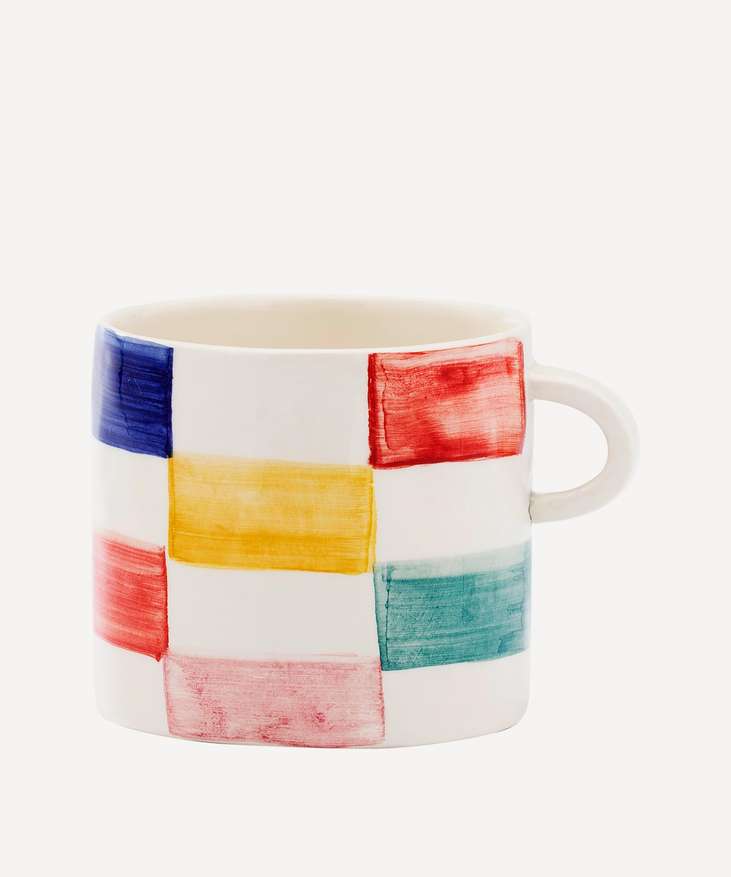 Anna + Nina - Groovy Chequered Ceramic Mug image number 0