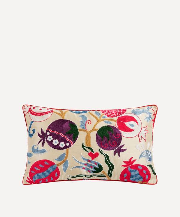 Anna + Nina - Pomegranate Suzani Embroidered Cushion image number 0