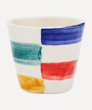 Anna + Nina - Groovy Chequered Ceramic Espresso Cup image number 2