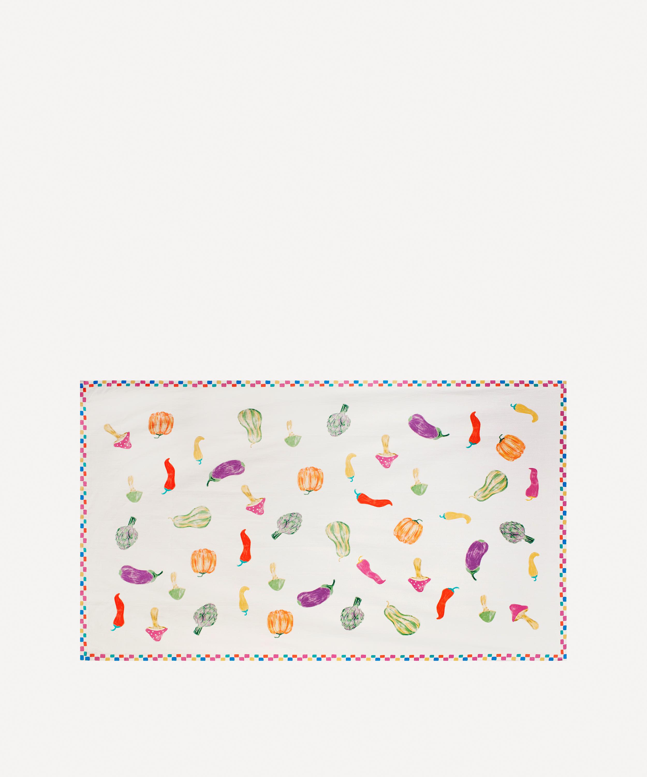 Anna + Nina Vegetable Party 255x150cm Organic Cotton Tablecloth | Liberty