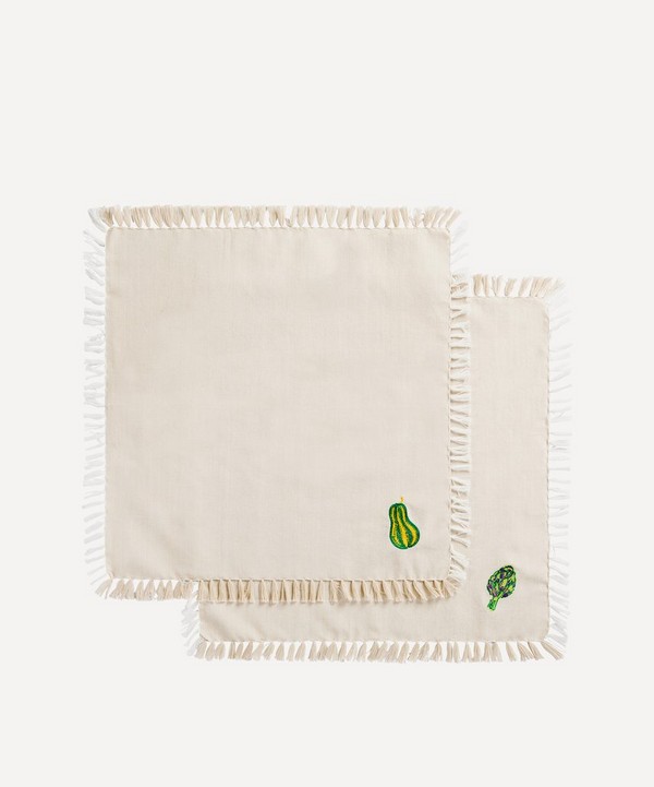 Anna + Nina - Artichoke and Pumpkin 50x50cm Napkins Set of Two image number null