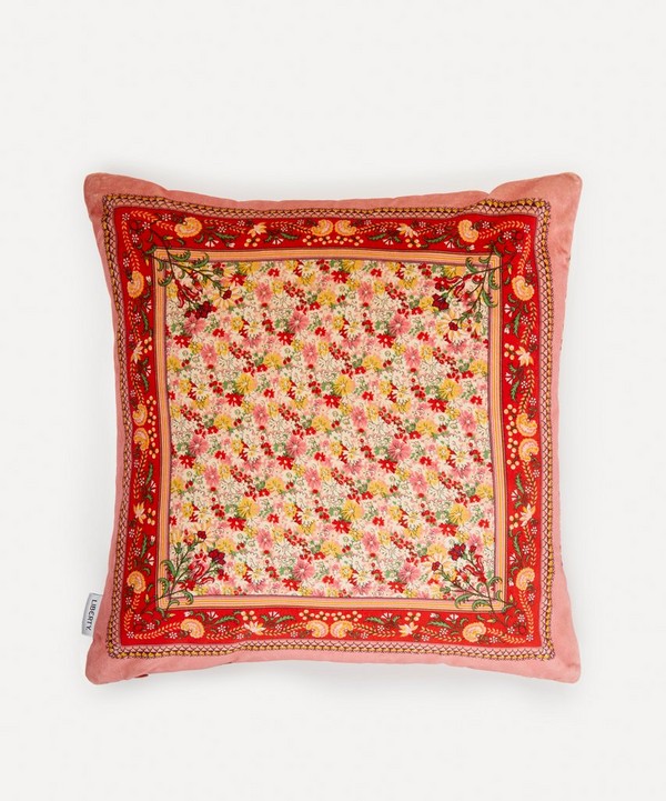 Liberty - Libby Lace Square Velvet Cushion image number null