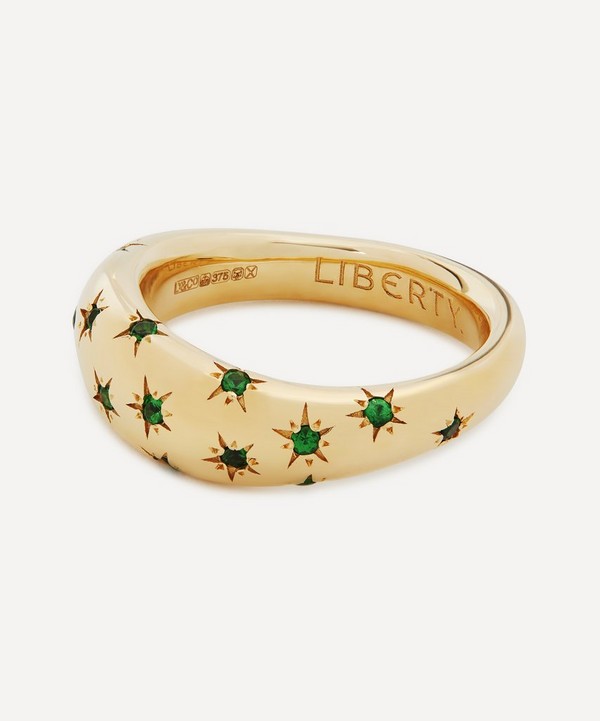 Liberty - 9ct Gold Handmade Ianthe Star Tsavorite Ring image number 2