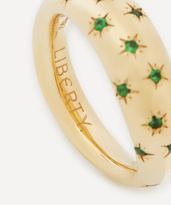 Liberty - 9ct Gold Handmade Ianthe Star Tsavorite Ring image number 3