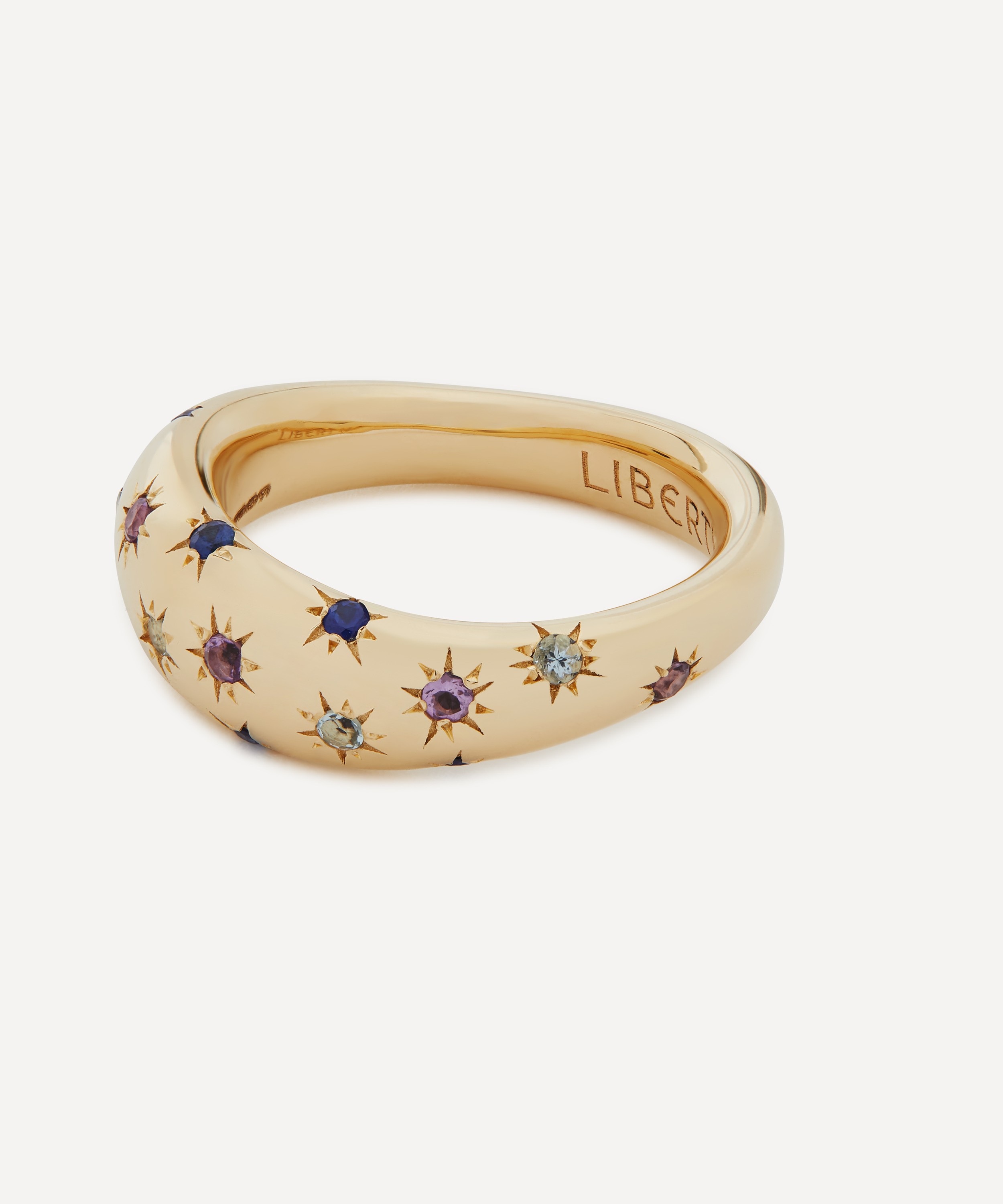 Liberty - 9ct Gold Handmade Ianthe Star Rainbow Ring image number 2