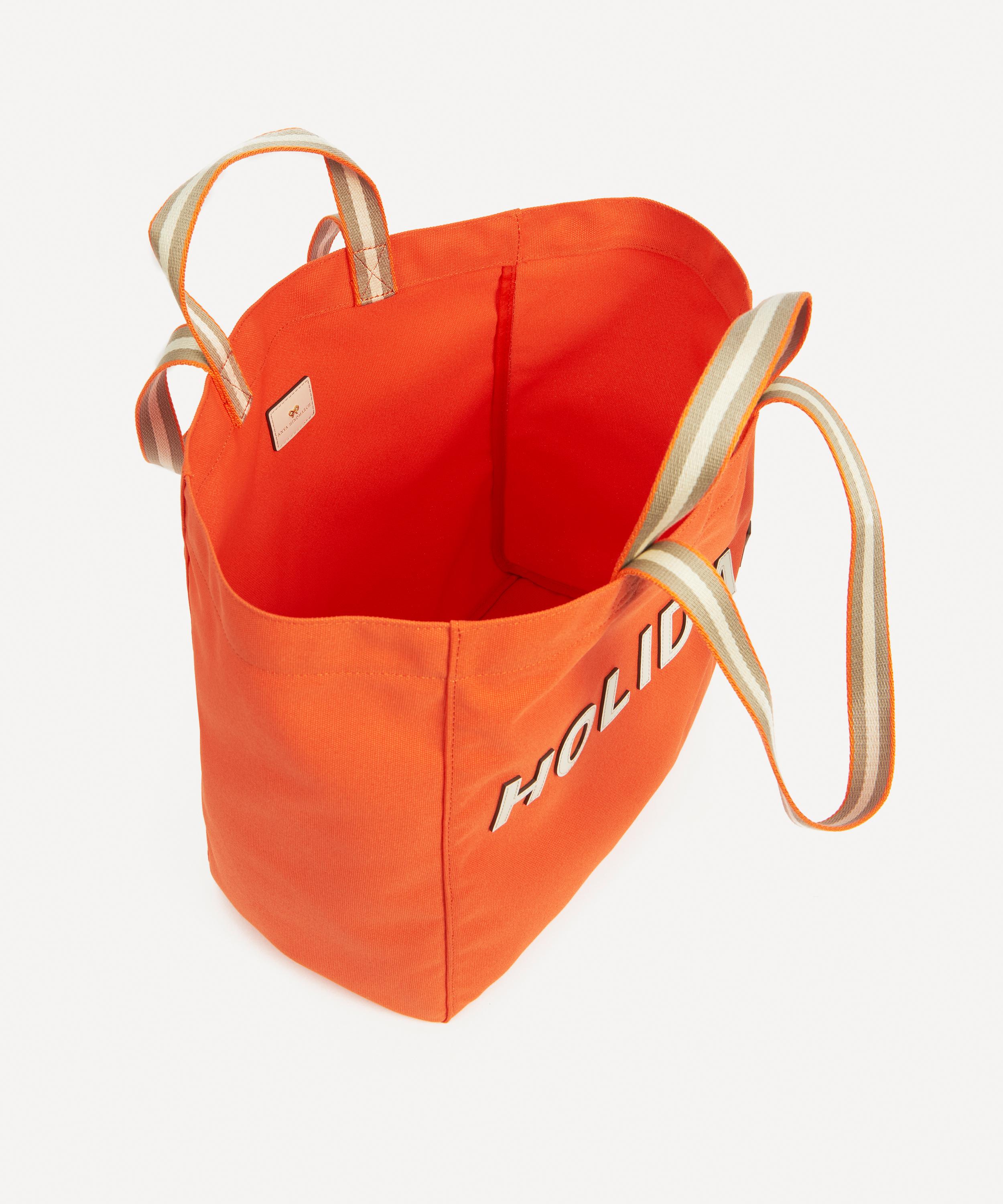 Anya Hindmarch orange Small Logo Vanity Case