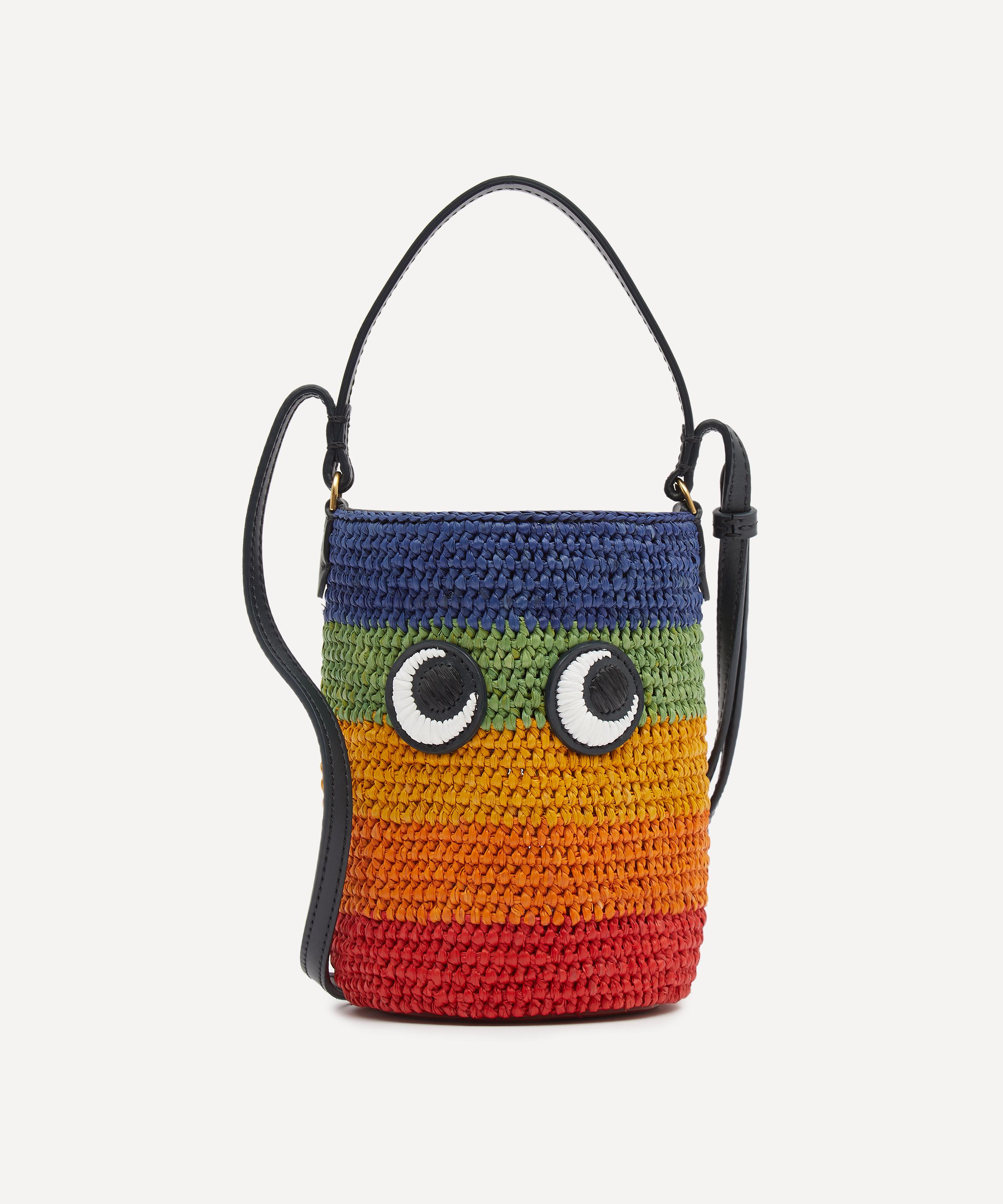 Anya Hindmarch Mini Eyes Raffia Cross-Body Bag | Liberty