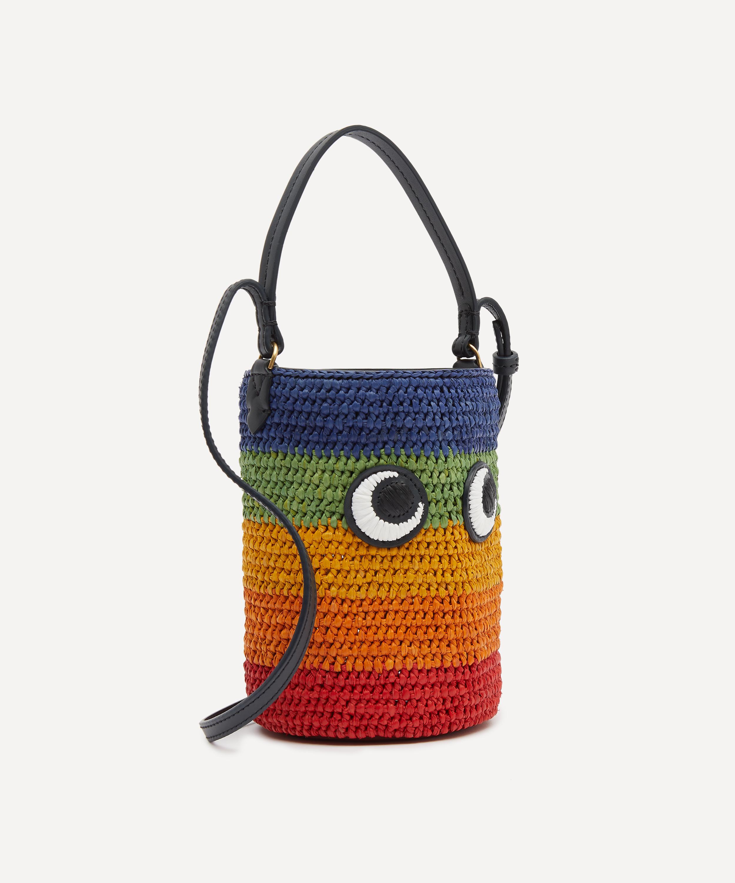 Anya Hindmarch - Mini Eyes Raffia Cross-Body Bag image number 3