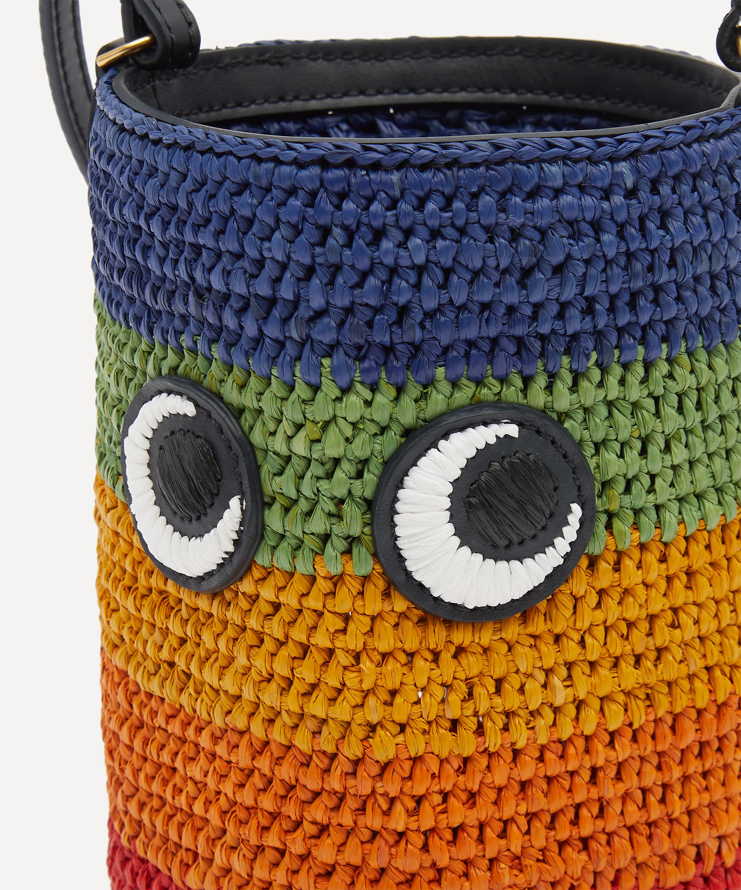 Anya Hindmarch - Mini Eyes Raffia Cross-Body Bag image number 5