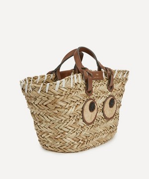 Anya Hindmarch - Small Paper Eyes Woven Seagrass Basket Bag image number 2