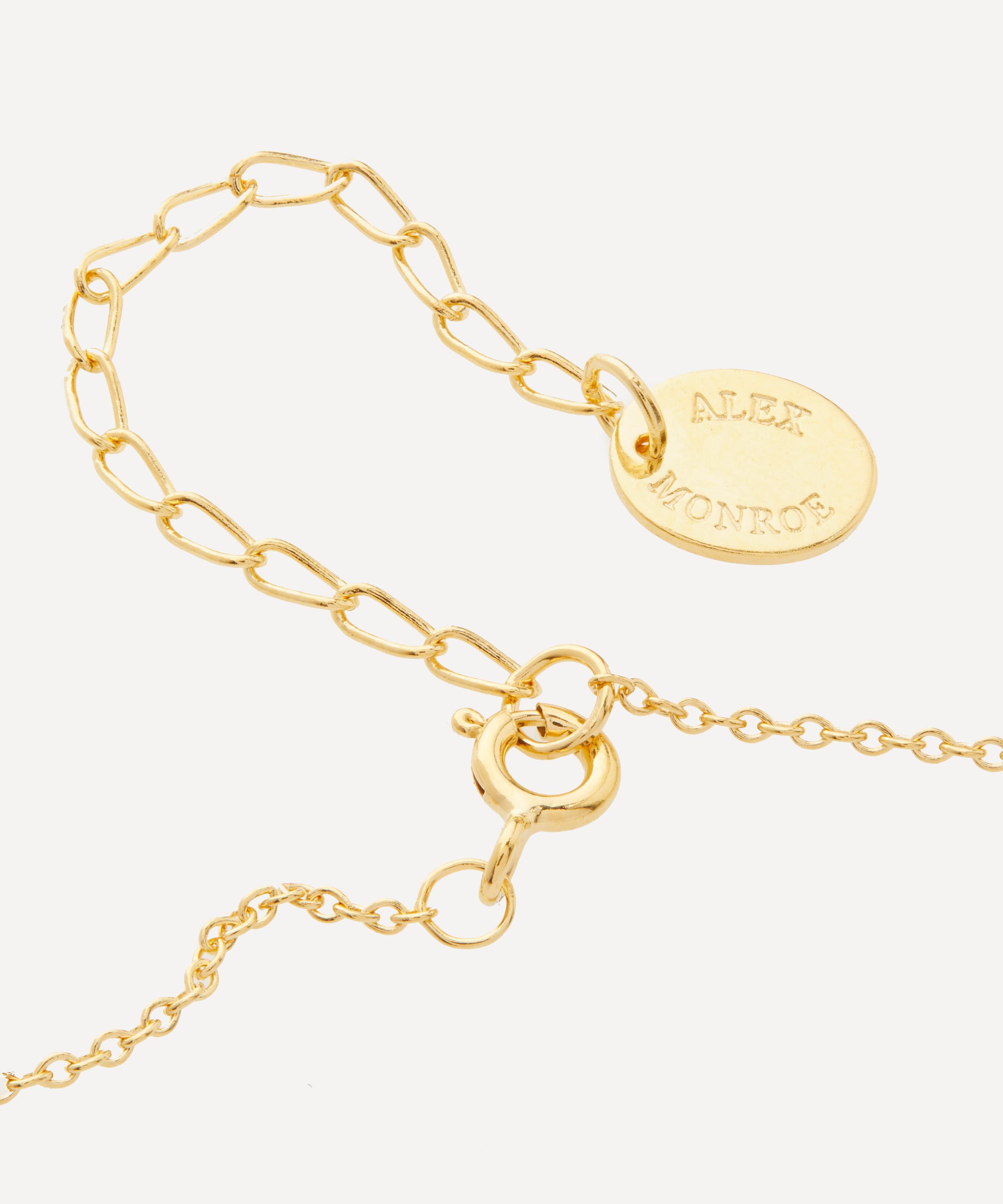 Alex Monroe - 22ct Gold-Plated Teeny Weeny Bee Daisy Pendant Necklace image number 4