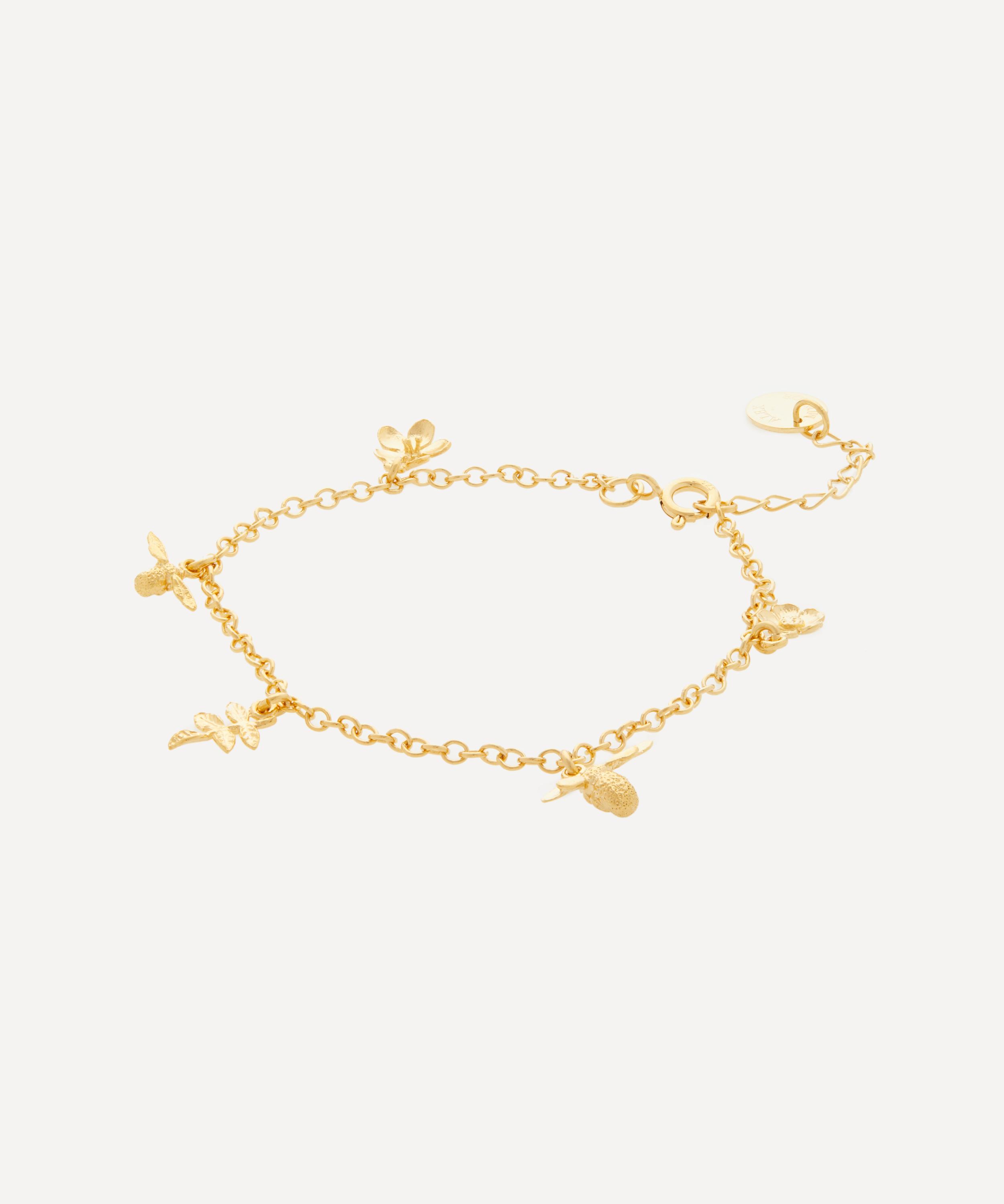Alex Monroe - 22ct Gold-Plated Garden Gathering Charm Bracelet image number 2