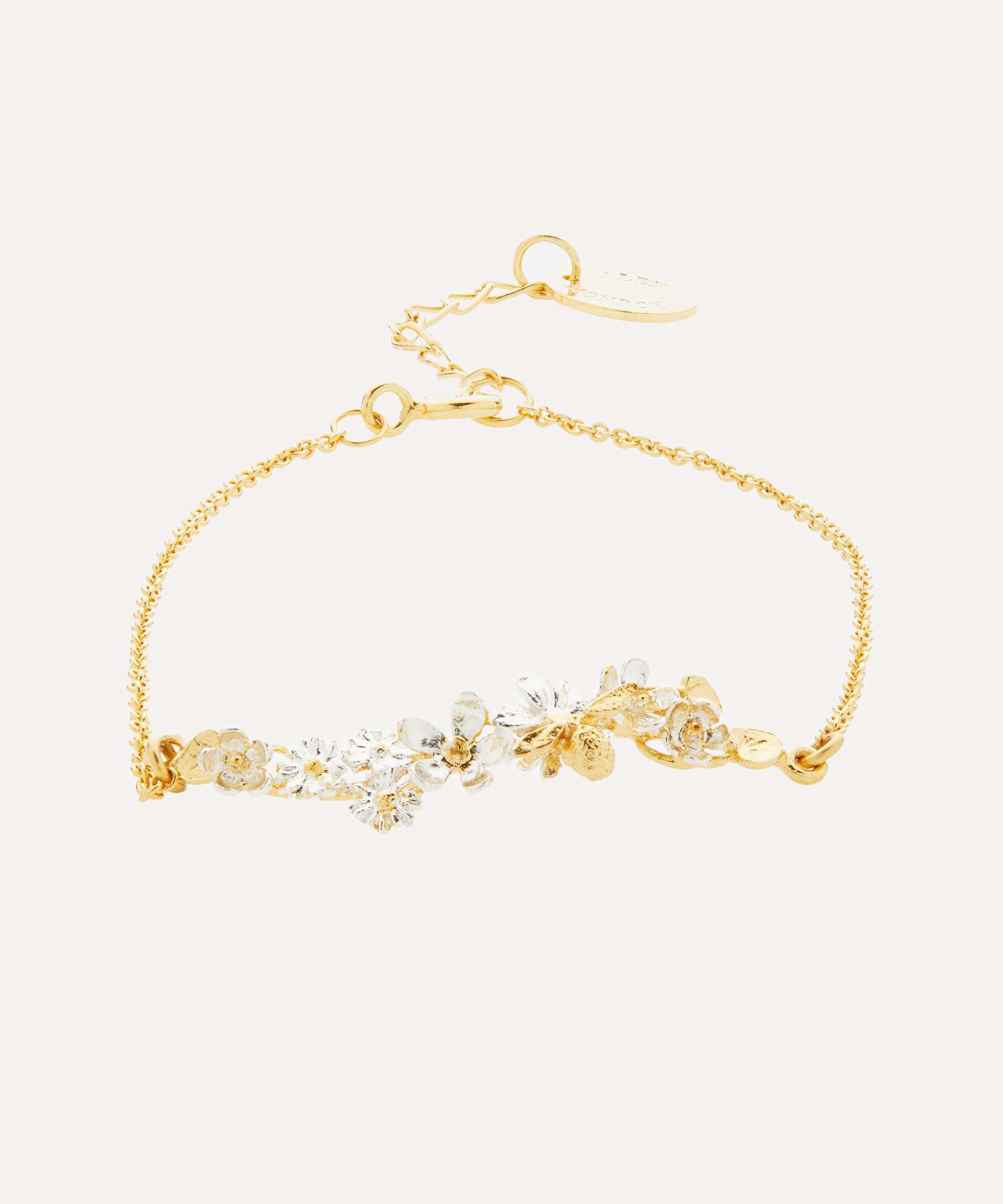 Alex Monroe - 22ct Gold-Plated Itsy Bee Garden Gathering Bracelet image number 0