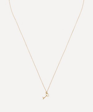Alex Monroe - 18ct Gold Teeny Tiny Garden Key Pendant Necklace image number 2