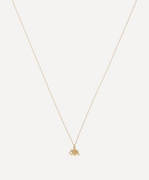 Alex Monroe - 18ct Gold Teeny Tiny Elephant Pendant Necklace image number 2