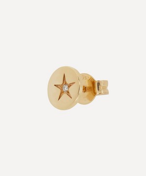 Liberty - 9ct Gold Handmade Ianthe Star Stud Earring image number 2