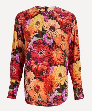 Stella McCartney - Flower Print Silk Blouse image number 0