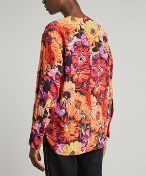 Stella McCartney - Flower Print Silk Blouse image number 3