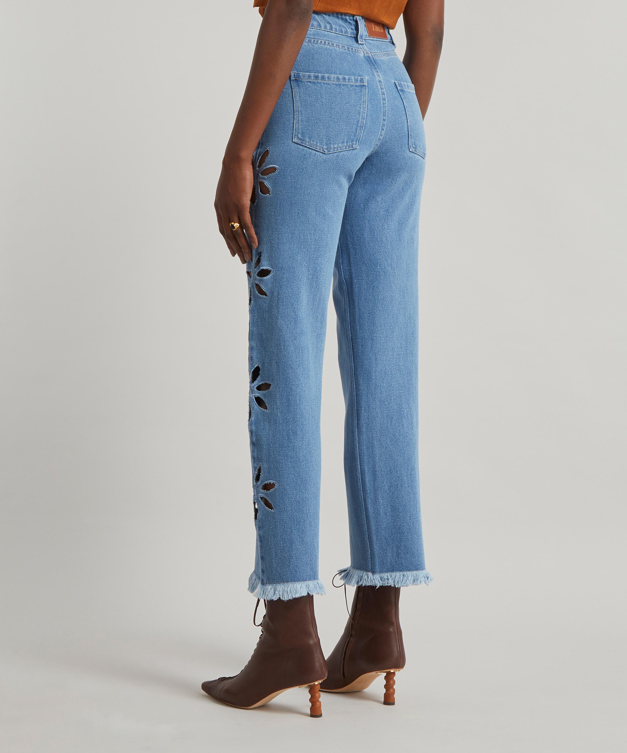 Side ribbon sale jeans