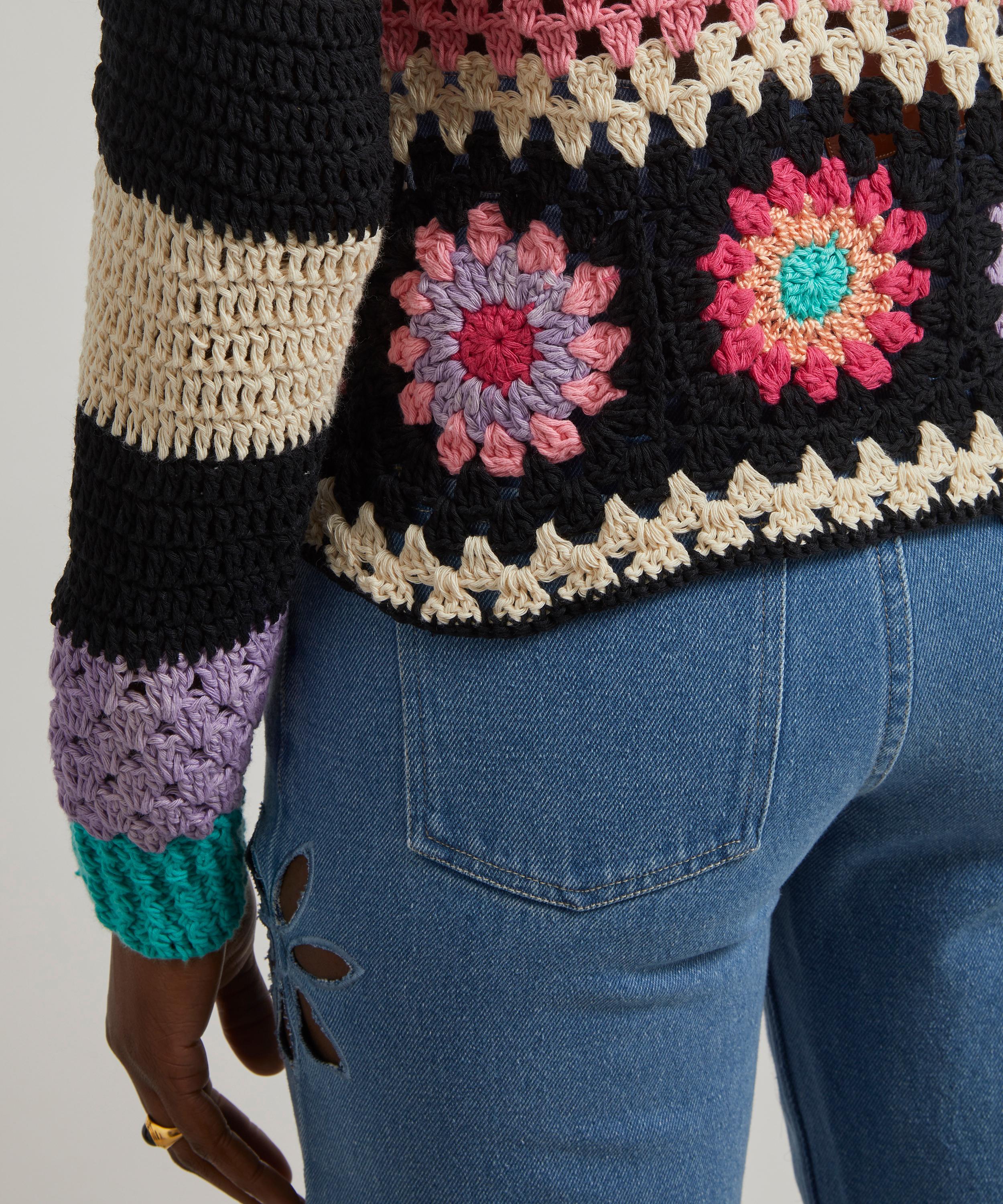 Kaleidoscope Classic Granny Square Crochet Print Leggings