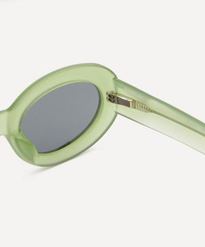 Linda Farrow x Dries Van Noten Green Oval Sunglasses | Liberty Linda Farrow x Dries Van Noten Green Oval Sunglasses | Liberty