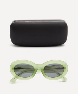 Linda Farrow x Dries Van Noten Green Oval Sunglasses | Liberty Linda Farrow x Dries Van Noten Green Oval Sunglasses | Liberty