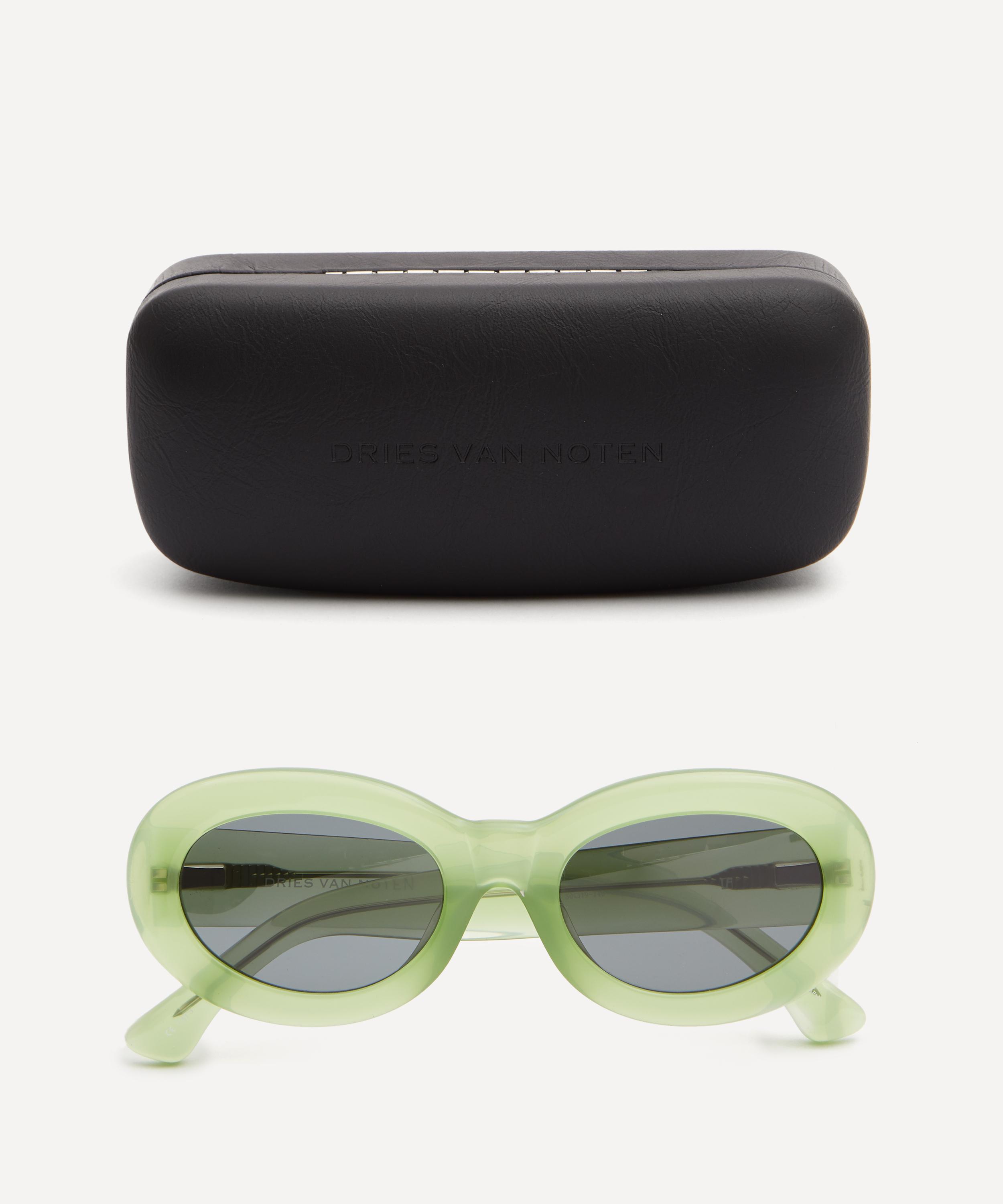 Green 2024 oval sunglasses