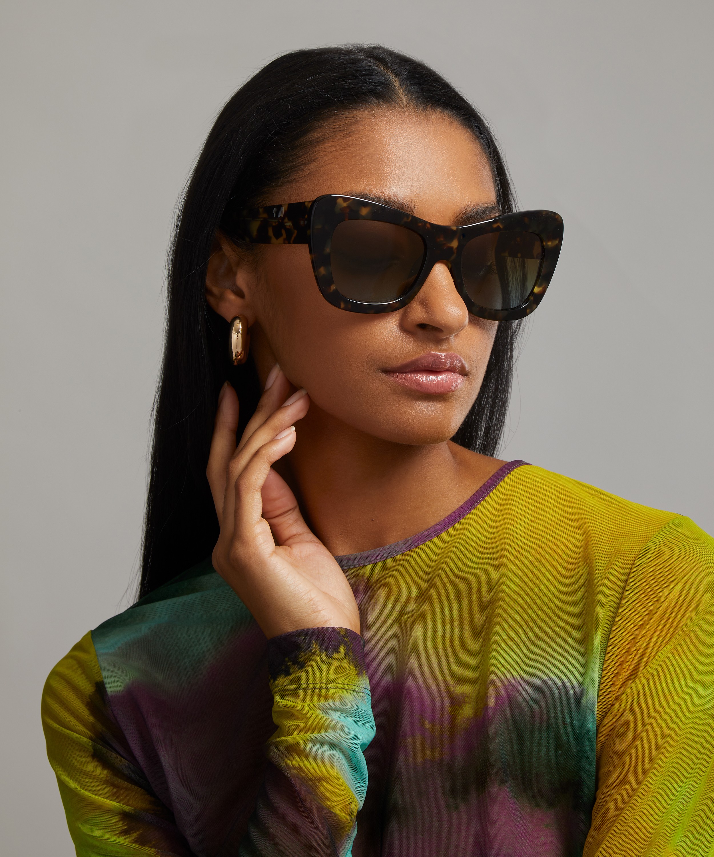 Linda Farrow x Dries Van Noten Oversized Cat-Eye Sunglasses | Liberty