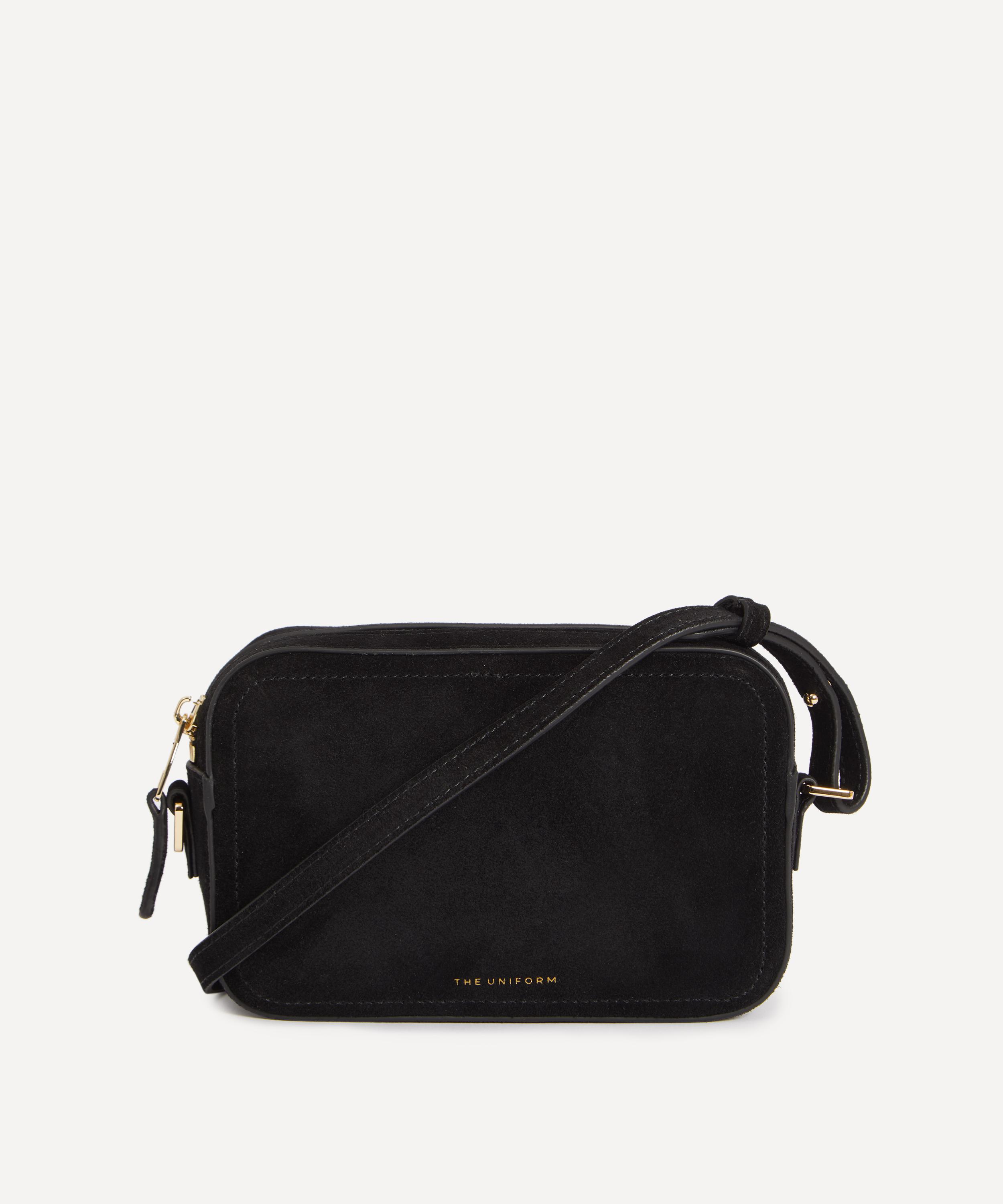 Black suede crossbody discount bag