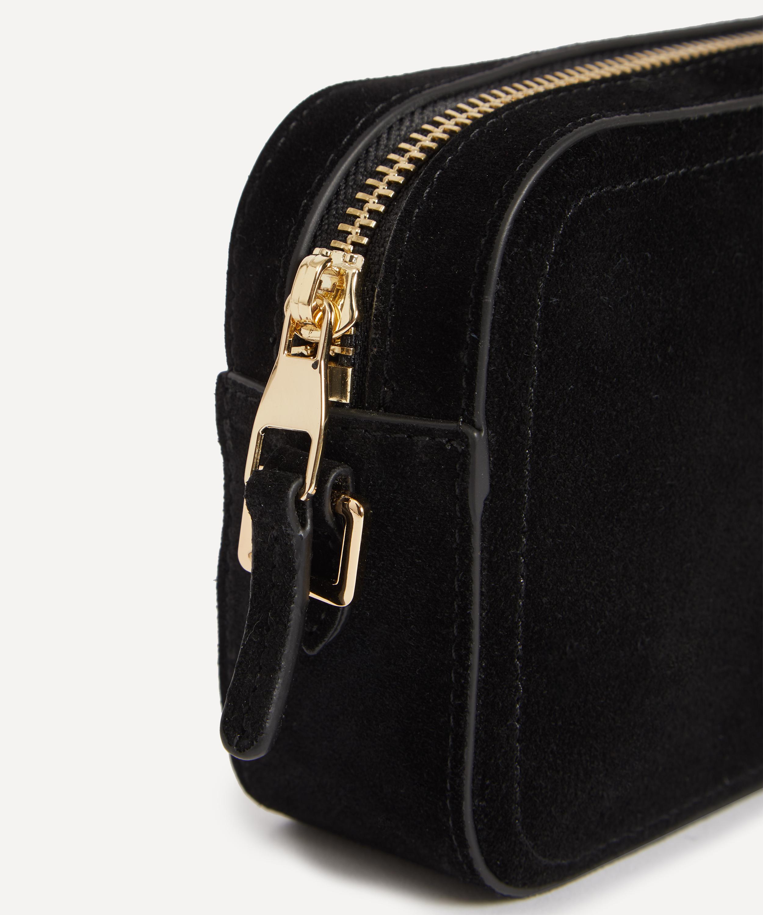 Black suede cross outlet body bag