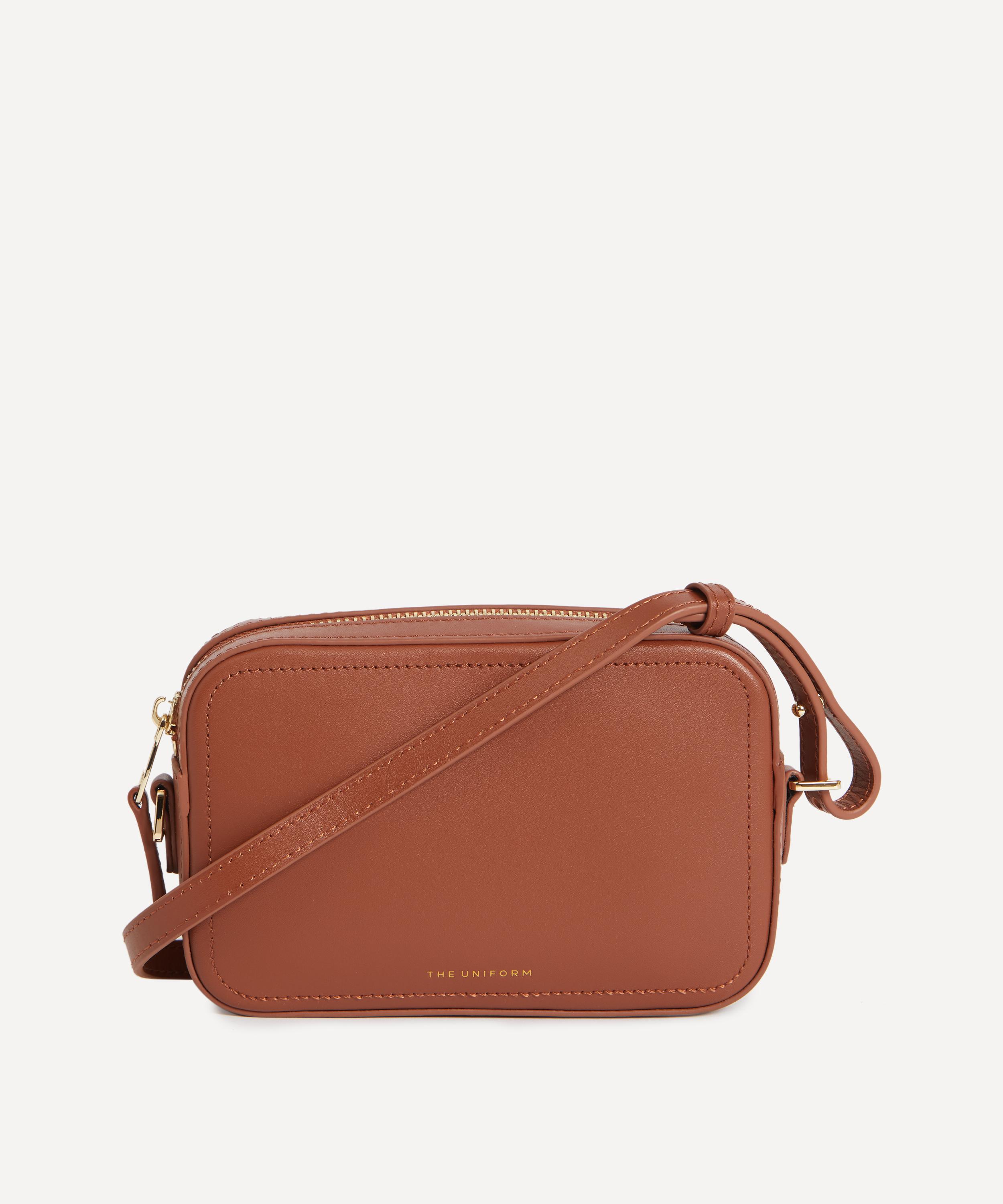 THE UNIFORM - Cocoa Leather Cross-Body Box Bag image number 0