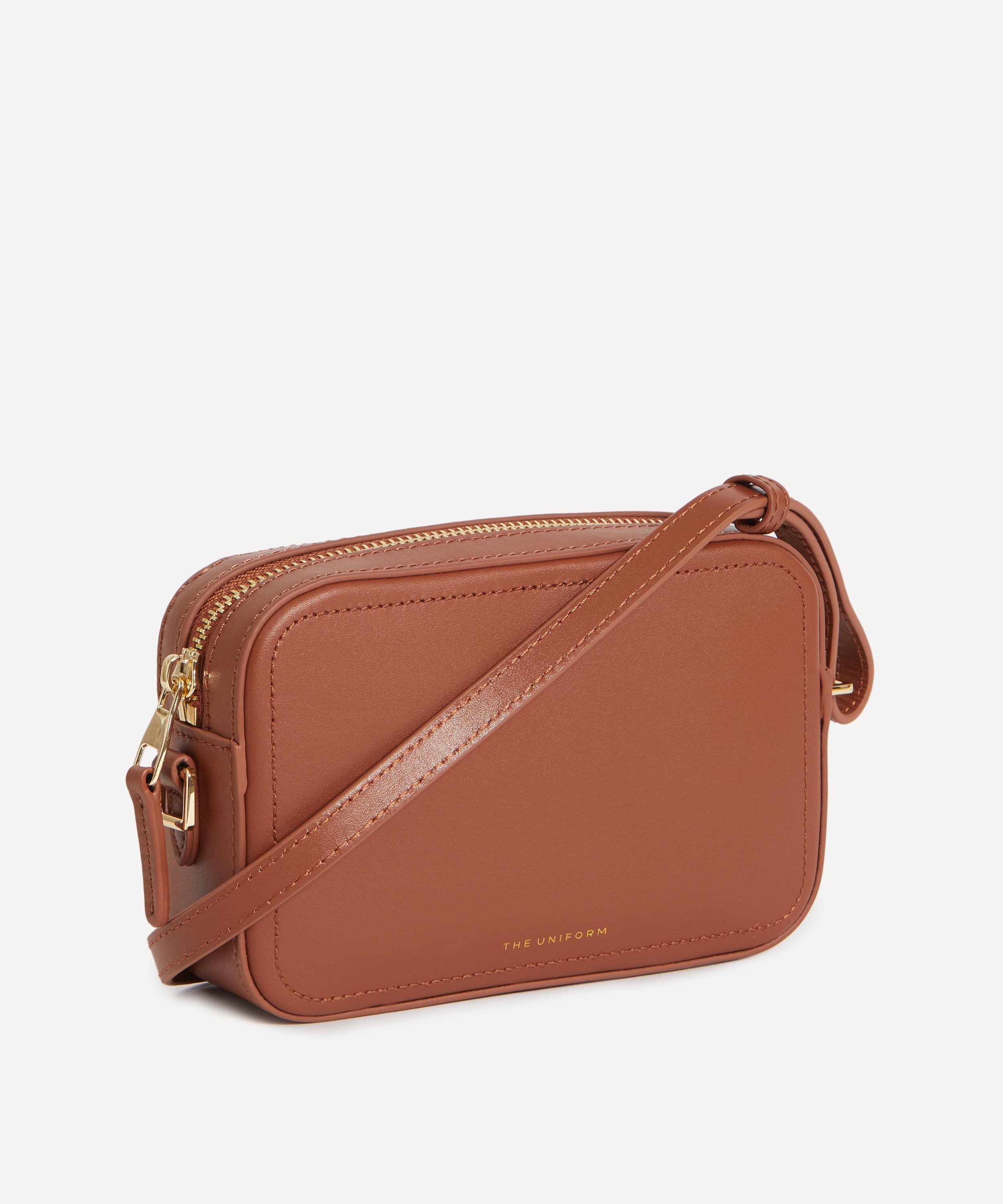 THE UNIFORM - Cocoa Leather Cross-Body Box Bag image number 1