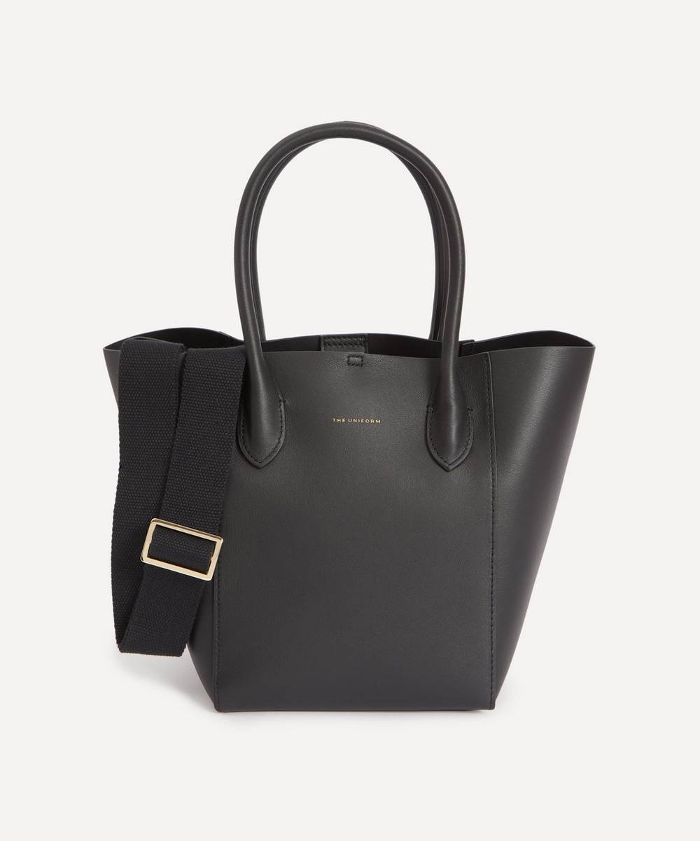 THE UNIFORM - Mini Black Leather Bucket Bag