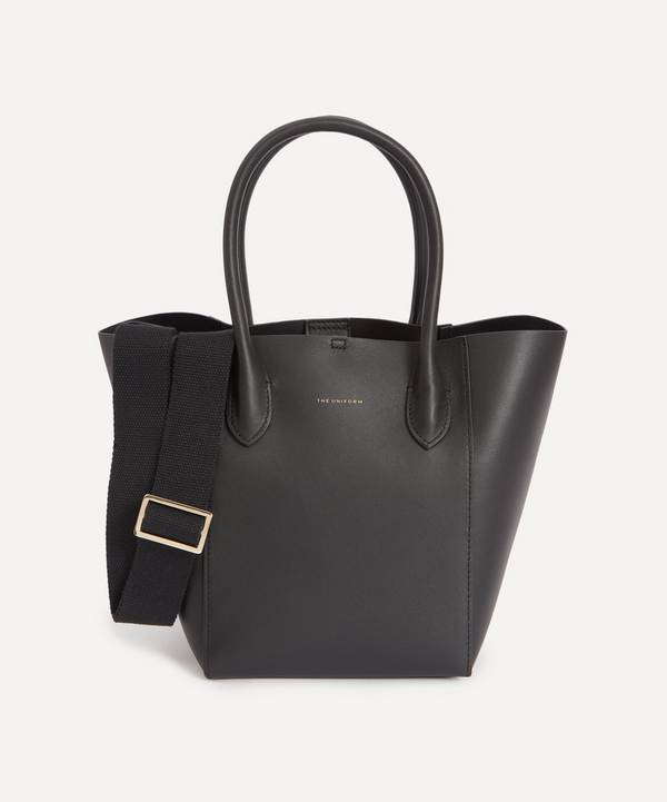 THE UNIFORM - Mini Black Leather Bucket Bag image number 0