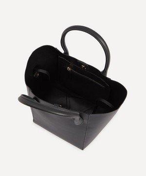 THE UNIFORM - Mini Black Leather Bucket Bag image number 6