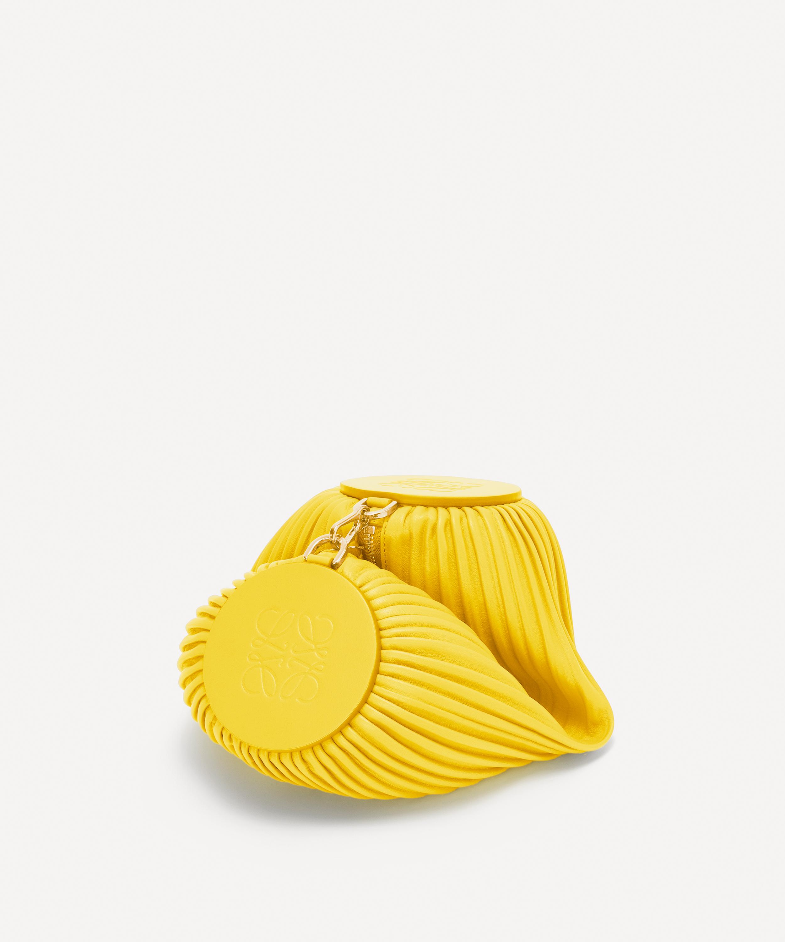 Loewe Pleated Leather Bracelet Pouch Bag