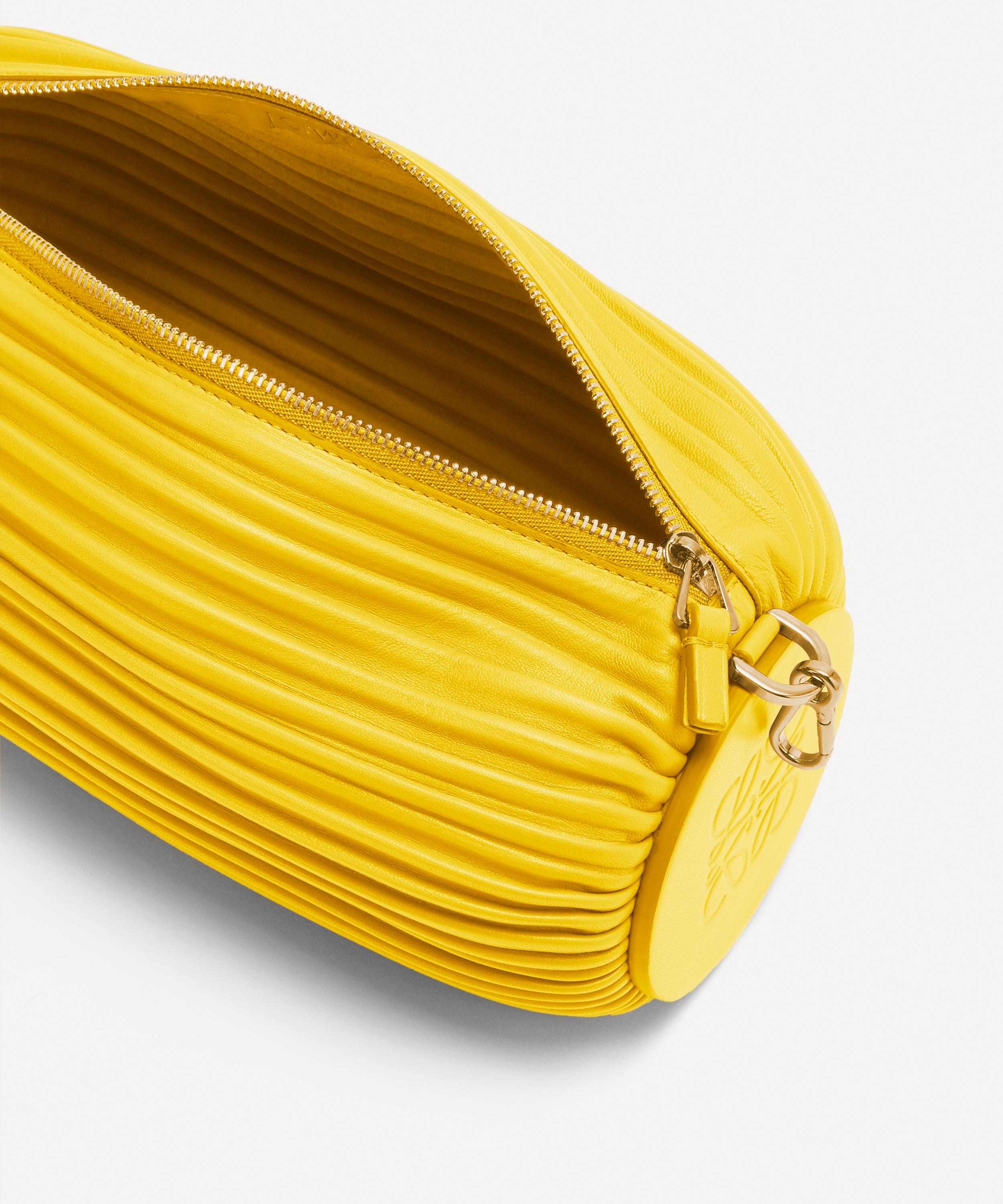 Loewe Pleated Leather Bracelet Pouch Bag