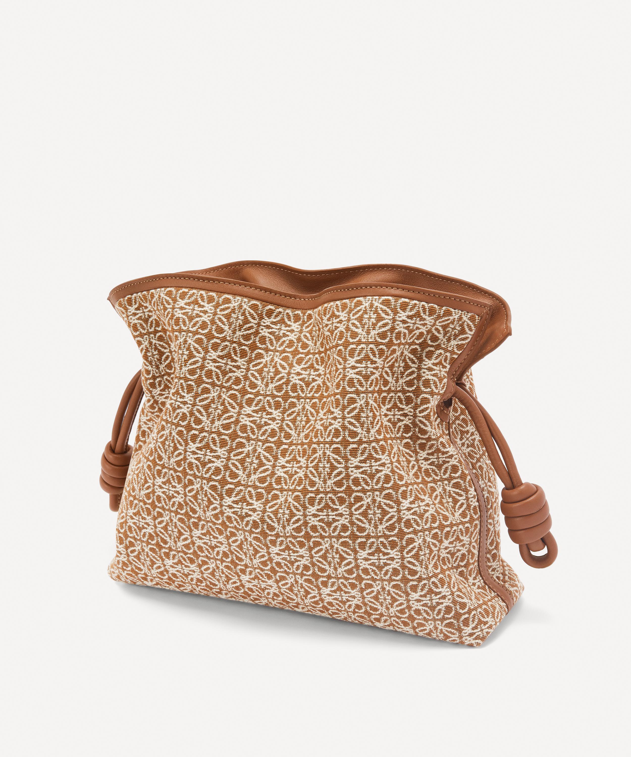 Loewe - Flamenco Anagram Jacquard and Leather Clutch Bag image number 1