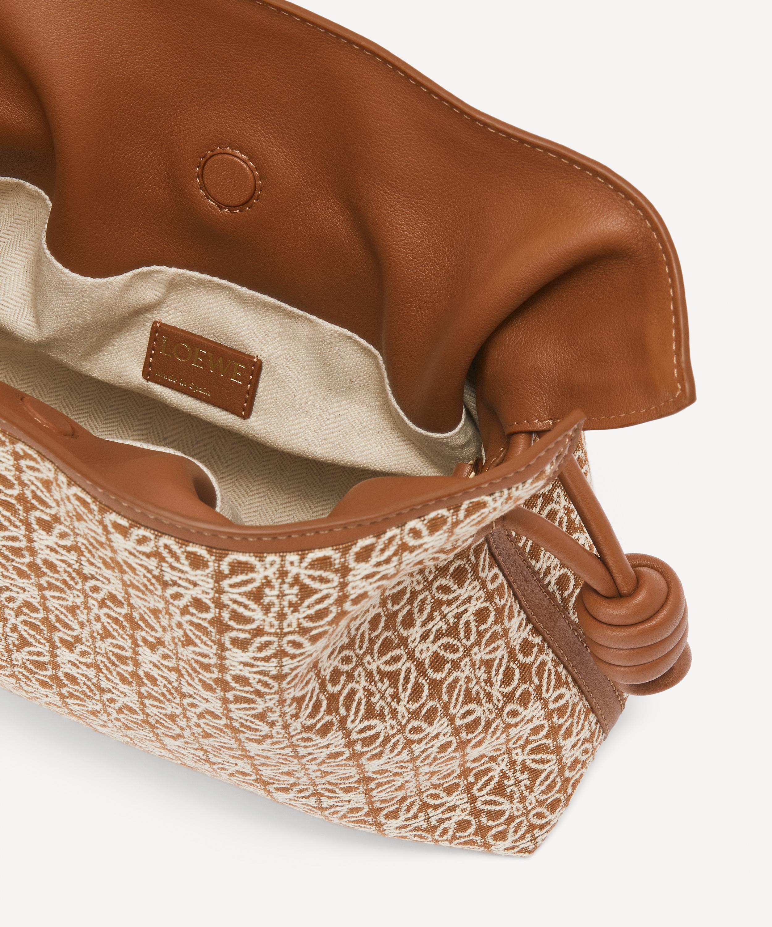 Loewe - Flamenco Anagram Jacquard and Leather Clutch Bag image number 4