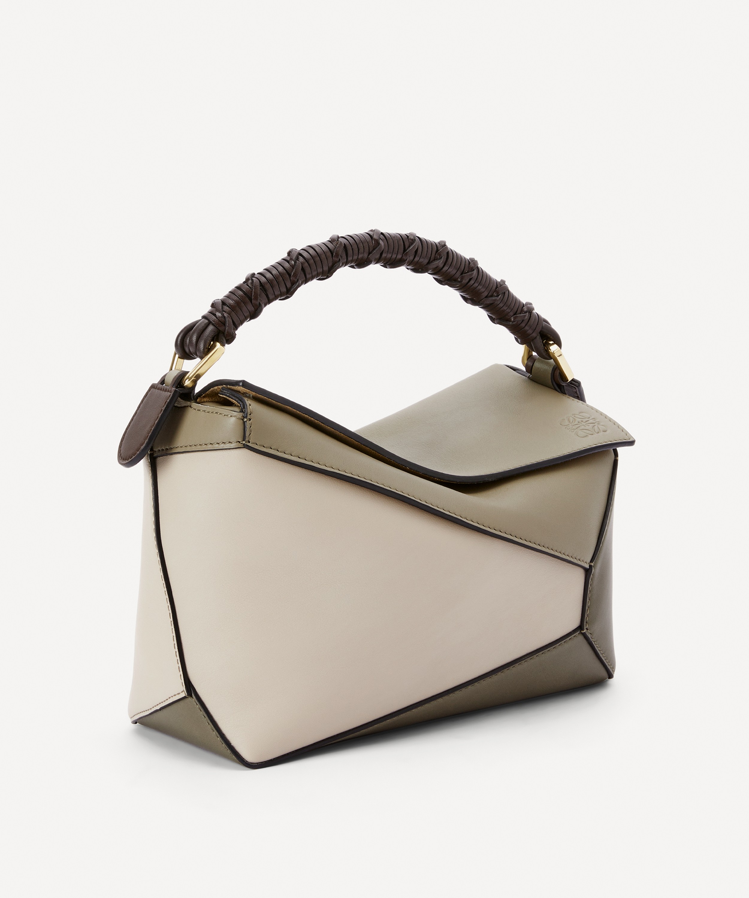 LOEWE Small Leather Puzzle Edge Top-Handle Bag